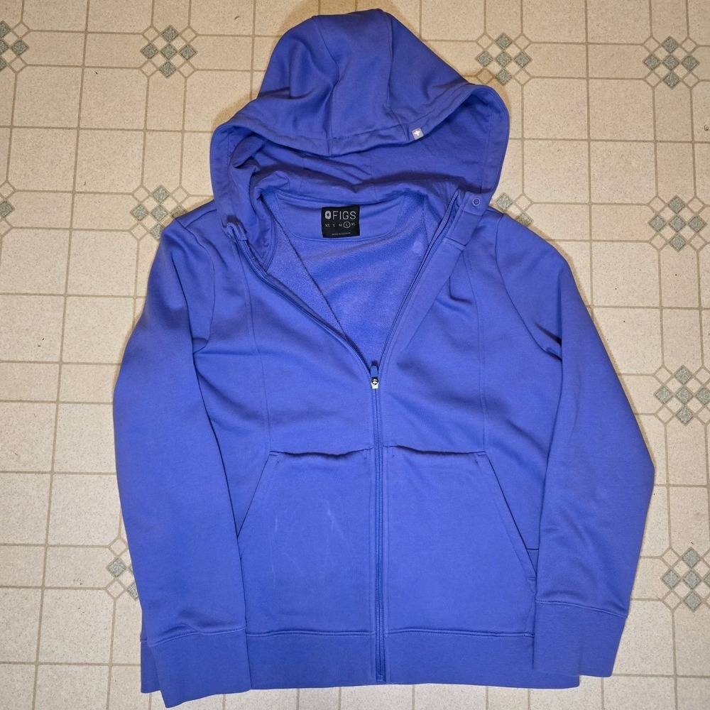 Figs On Shift Full Zip Up Hoodie Nursing Purple Size Large Healthcare